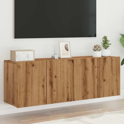 Mobili TV a Parete 2pz Rovere Artigianale 60x30x41 cm