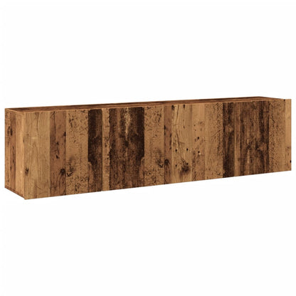 Mobili TV a Parete 2pz Legno Antico 80x30x41 cm