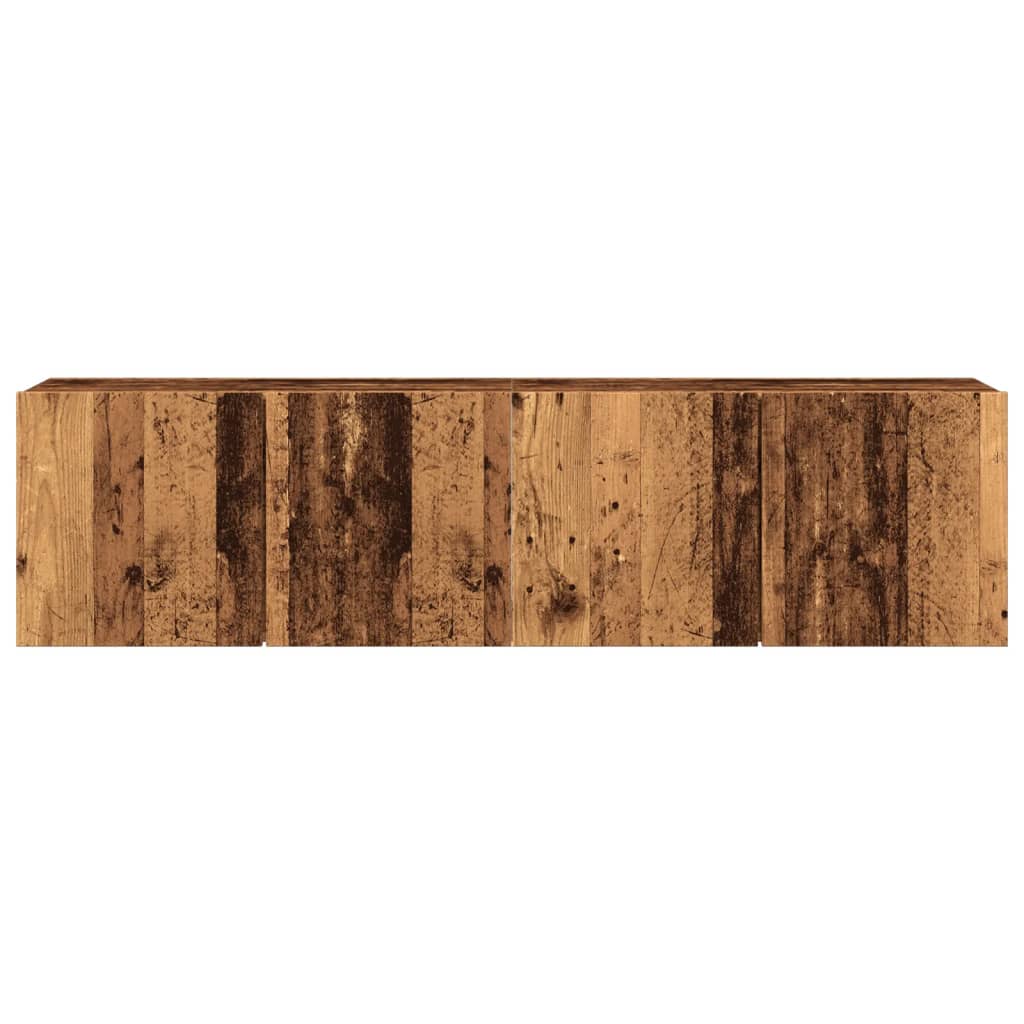 Mobili TV a Parete 2pz Legno Antico 80x30x41 cm