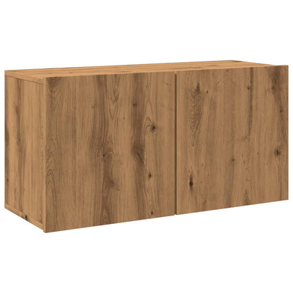 Mobile TV a Parete Rovere Artigianale 80x30x41 cm