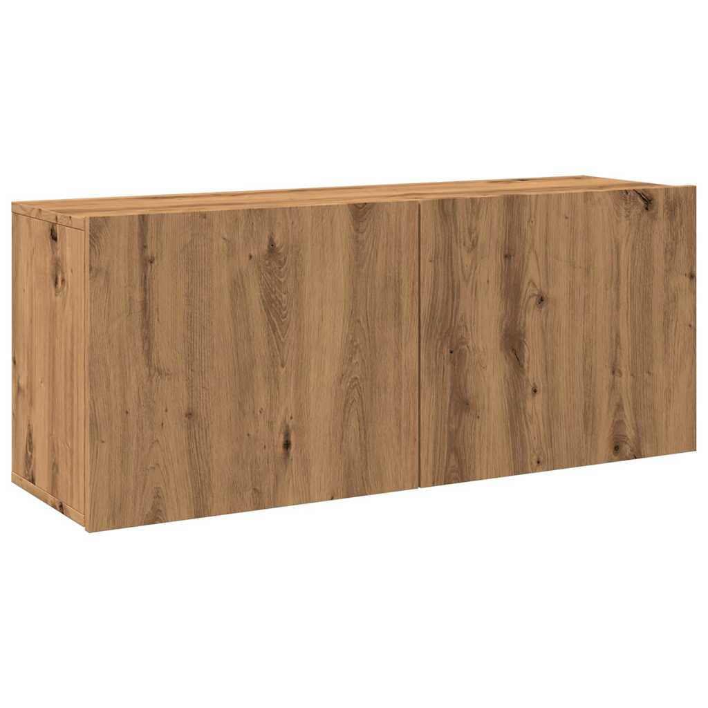 Mobile TV a Parete Rovere Artigianale 100x30x41 cm