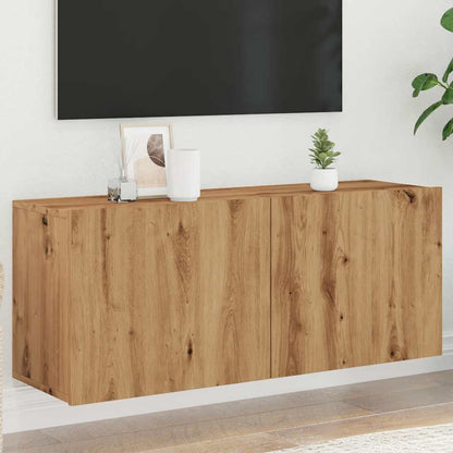 Mobile TV a Parete Rovere Artigianale 100x30x41 cm