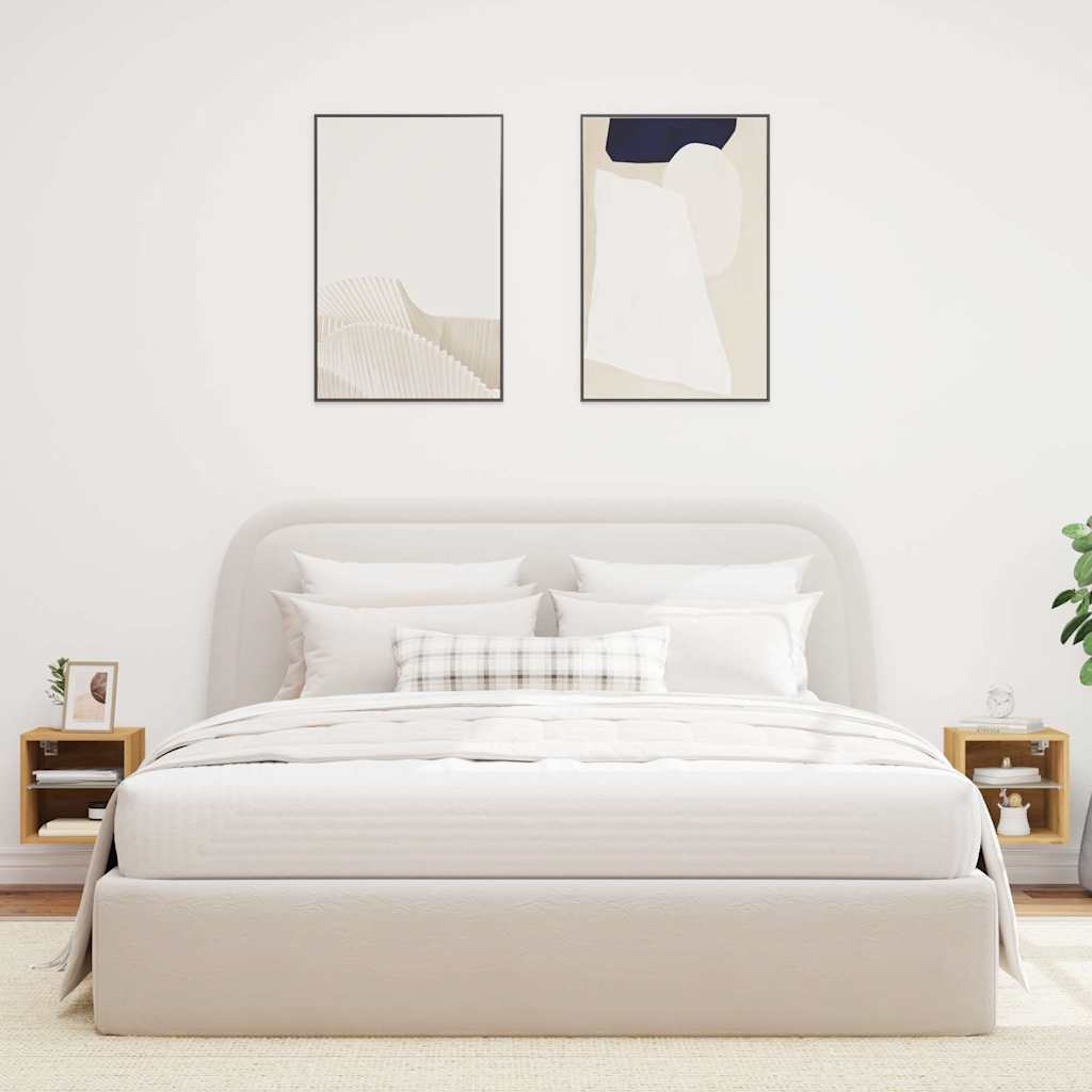 Mobili TV a Parete con Luci LED 2 pz Rovere Artigianale