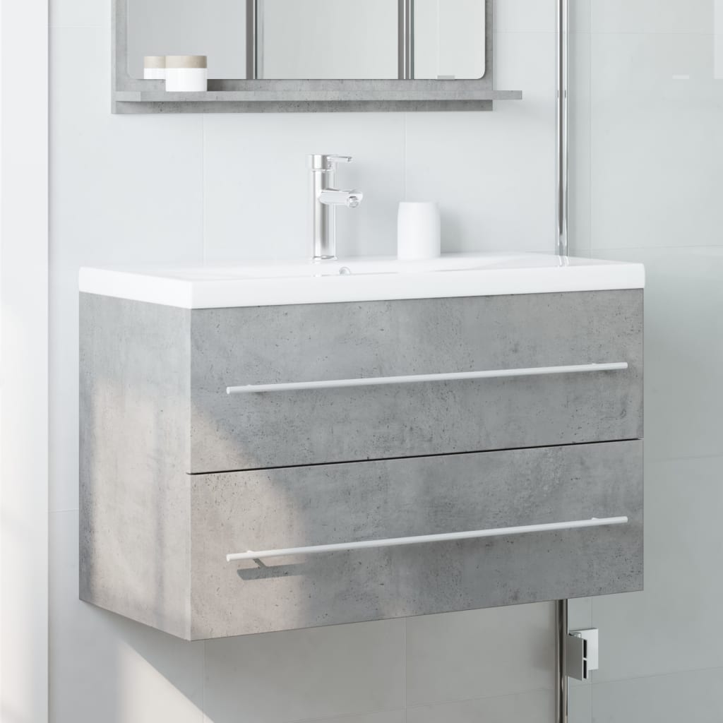Mobile Lavabo Rovere Artigianale 80x38,5x48 cm in Truciolato