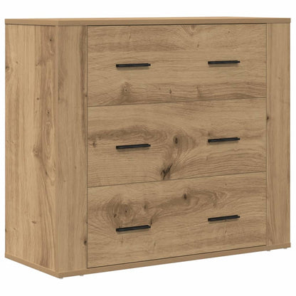 Credenza Rovere Artigianale 80x33x70 cm in Legno Multistrato