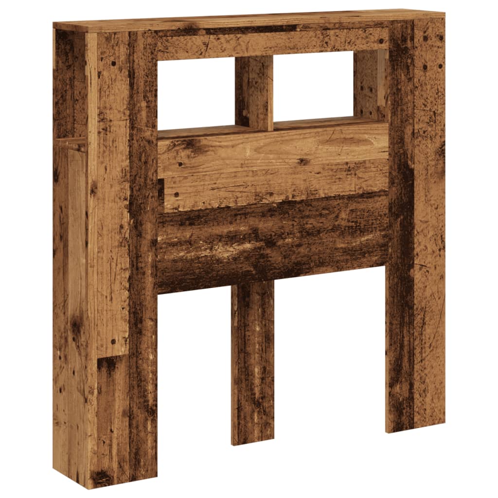 Testiera LED Legno Antico 100x18,5x103,5 cm Legno Multistrato