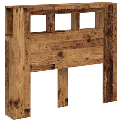 Testiera LED Legno Antico 120x18,5x103,5 cm Legno Multistrato