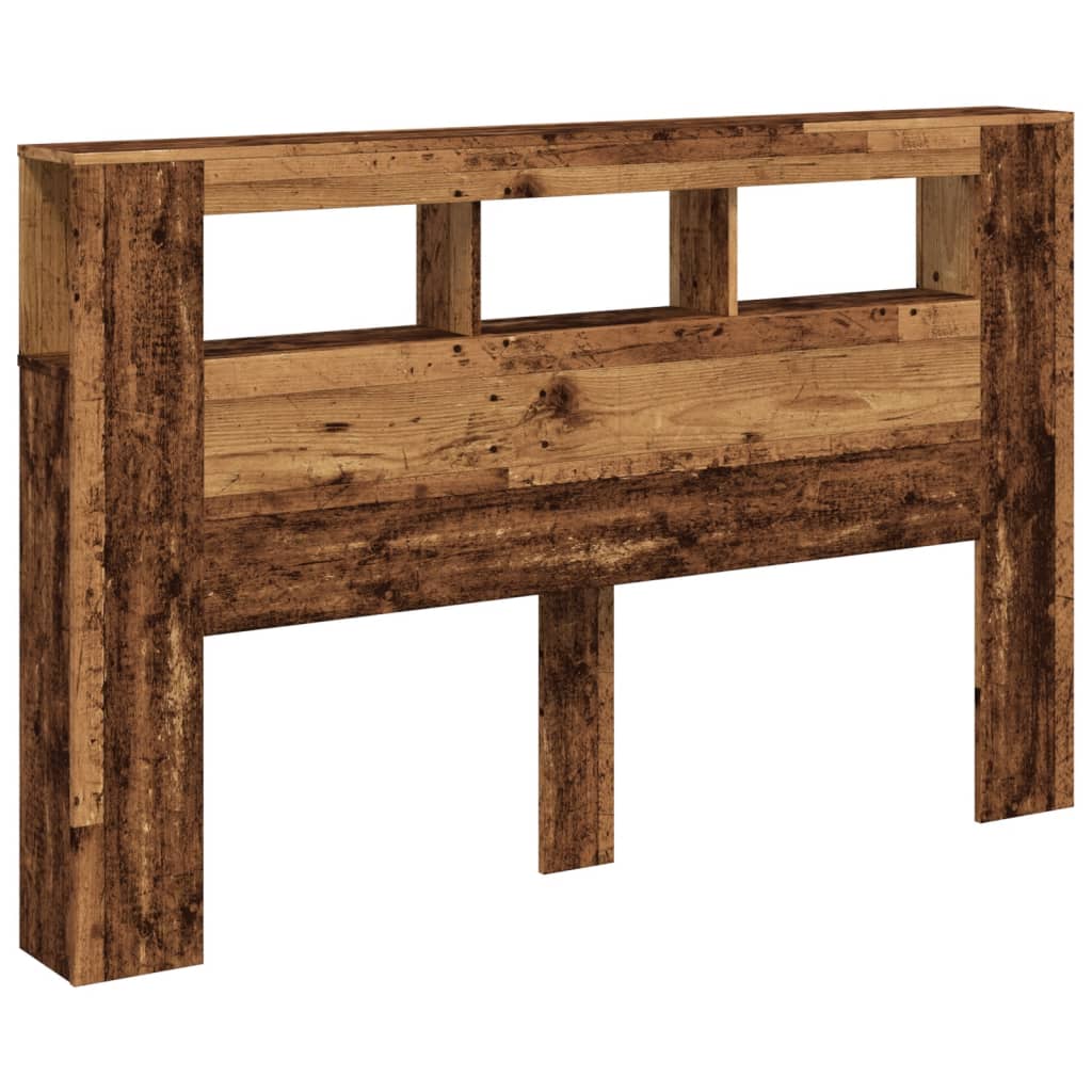 Testiera LED Legno Antico 160x18,5x103,5 cm Legno Multistrato