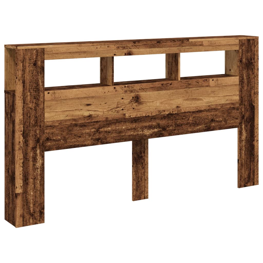 Testiera LED Legno Antico 180x18,5x103,5 cm Legno Multistrato