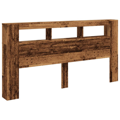 Testiera LED Legno Antico 200x18,5x103,5 cm Legno Multistrato