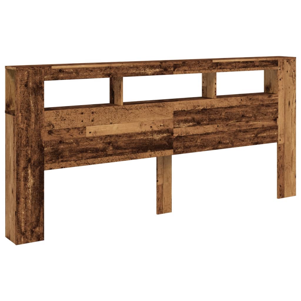 Testiera LED Legno Antico 220x18,5x103,5 cm Legno Multistrato