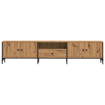 Mobile TV Cassetto Rovere Artigianale 200x25x44cm in Truciolato