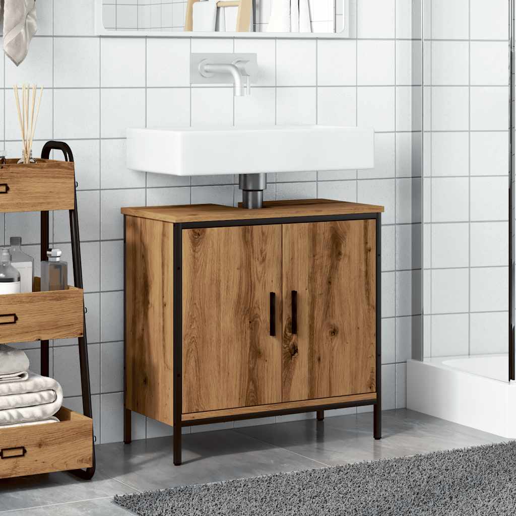 Mobile Sottolavabo Rovere 60x30x60 cm Legno Multistrato
