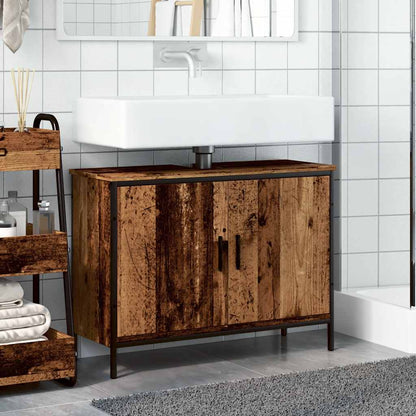 Mobile Sottolavabo Legno Antico 80x30x60 cm Legno Multistrato
