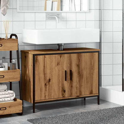Mobile Sottolavabo Rovere 80x30x60 cm Legno Multistrato