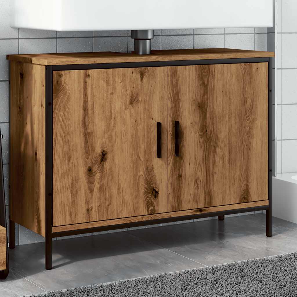 Mobile Sottolavabo Rovere 80x30x60 cm Legno Multistrato