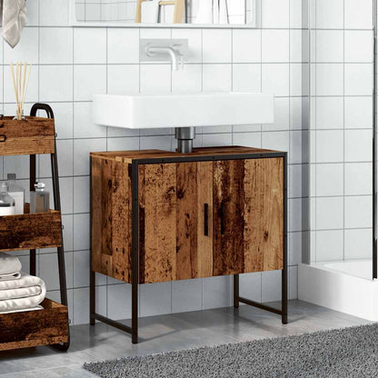 Mobile Lavabo Bagno Legno Antico 60x33x60 cm Legno Multistrato