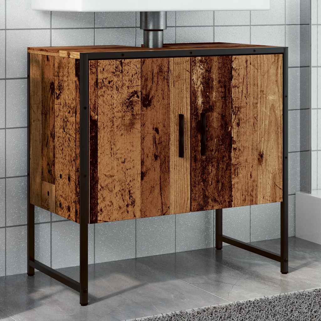 Mobile Lavabo Bagno Legno Antico 60x33x60 cm Legno Multistrato