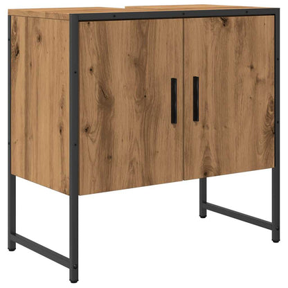 Mobile Lavabo Bagno Rovere Artigianale Legno Multistrato