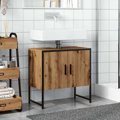 Mobile Lavabo Bagno Rovere Artigianale Legno Multistrato