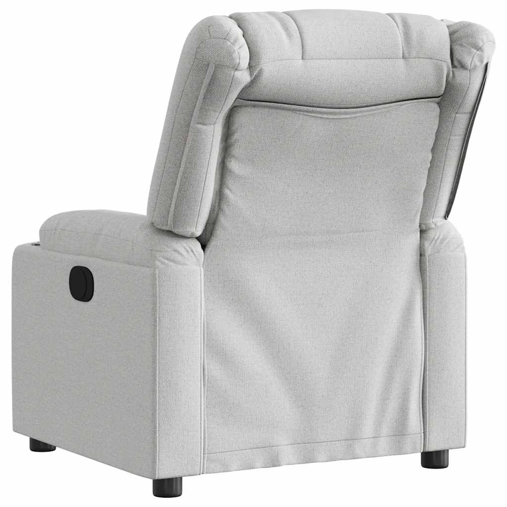 Poltrona Reclinabile in Tessuto Grigio Nuvola