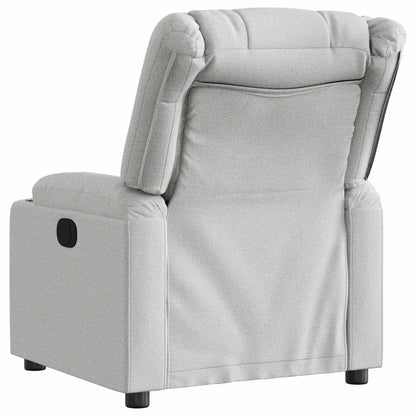 Poltrona Reclinabile in Tessuto Grigio Nuvola
