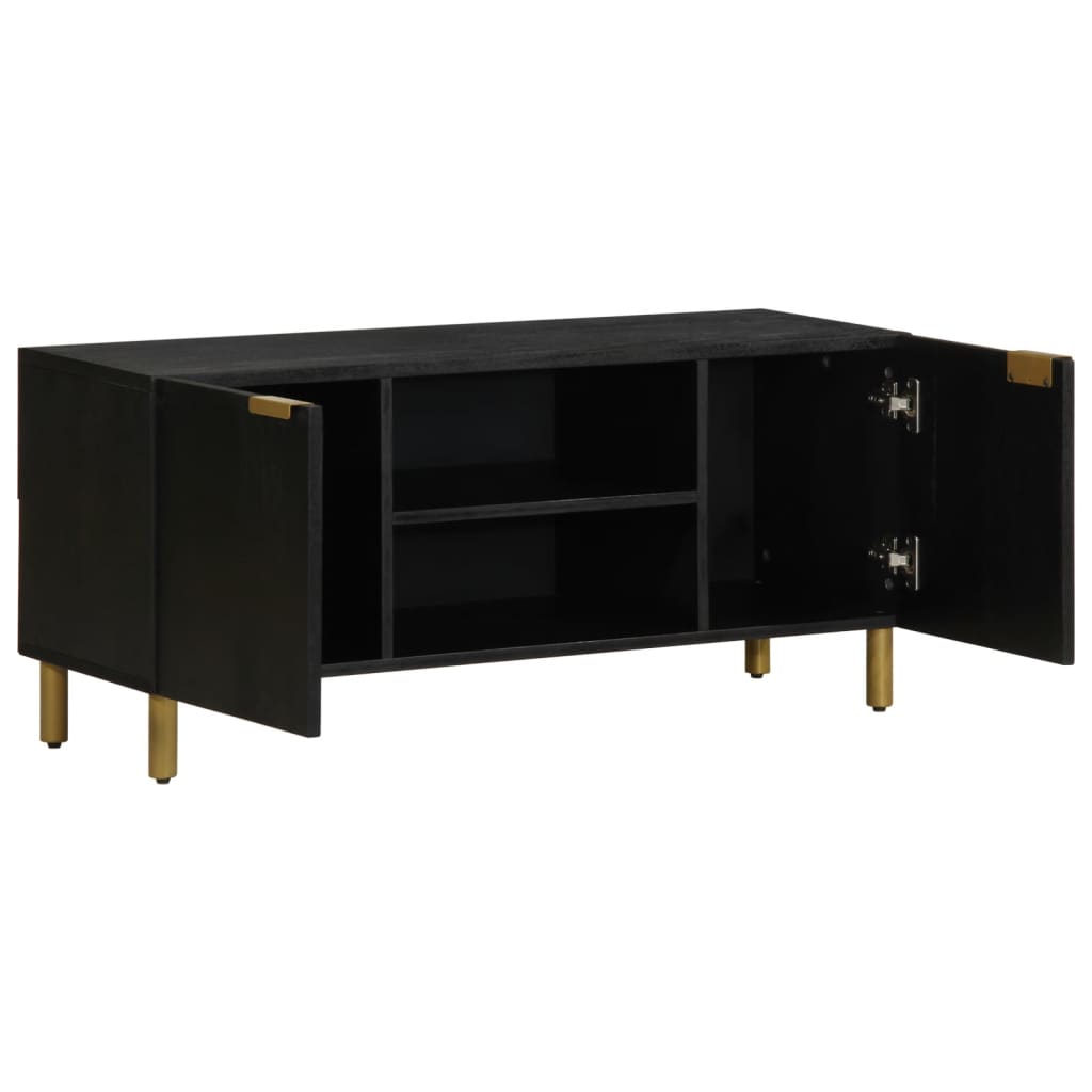 Mobile Porta TV Nero 105x33x46 cm in Legno Multistrato