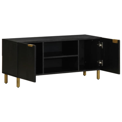 Mobile Porta TV Nero 105x33x46 cm in Legno Multistrato