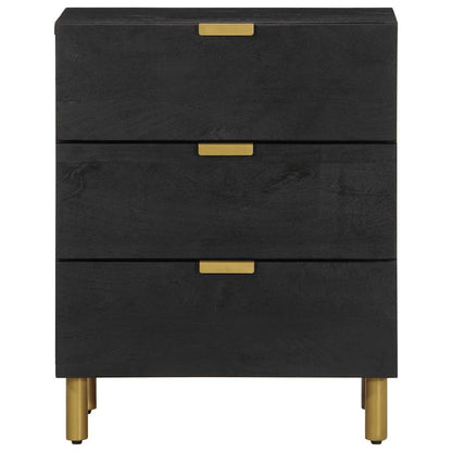 Comodino Nero 50x33x62 cm in Legno Multistrato
