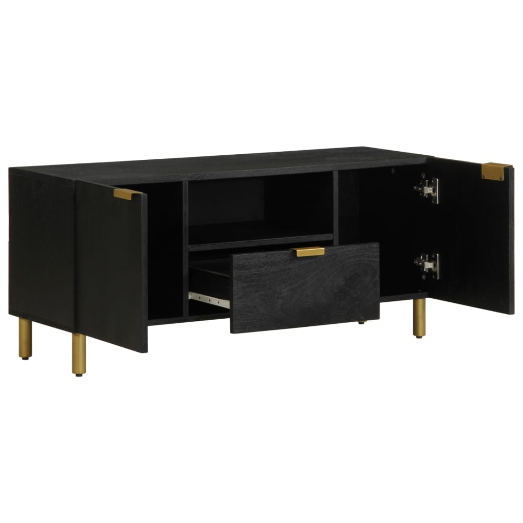 Mobile Porta TV Nero 105x33x46 cm in Legno Multistrato