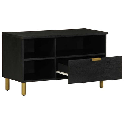 Mobile Porta TV Nero 80x33x46 cm in Legno Multistrato