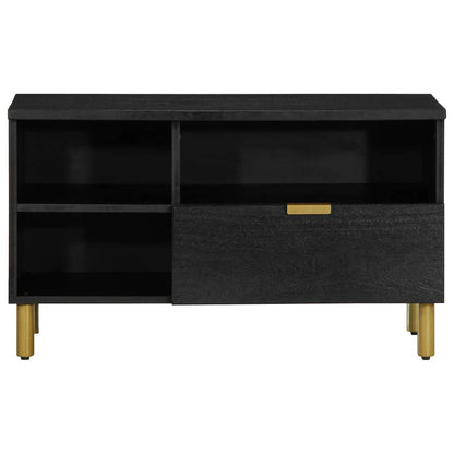 Mobile Porta TV Nero 80x33x46 cm in Legno Multistrato