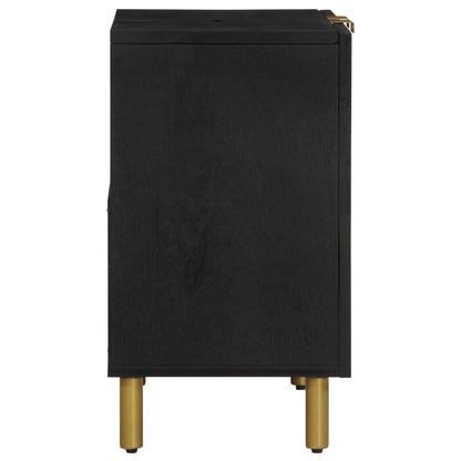 Mobile Lavabo da Bagno Nero 62x33x58 cm in Legno Multistrato