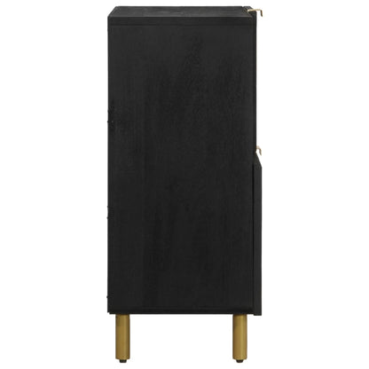 Credenza Nera 80x33x75 cm in Legno Multistrato