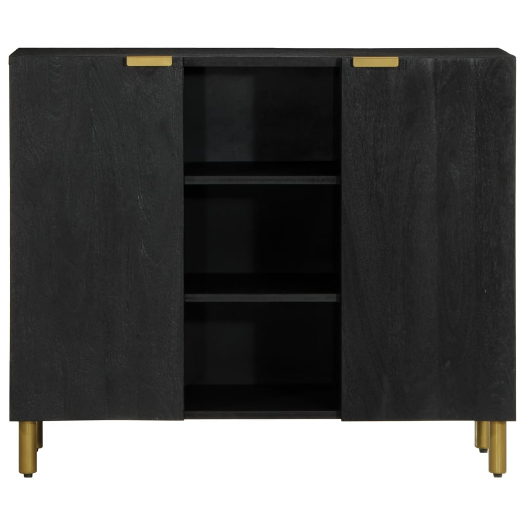 Credenza Nera 90x33x75 cm in Legno Multistrato