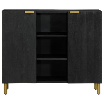 Credenza Nera 90x33x75 cm in Legno Multistrato
