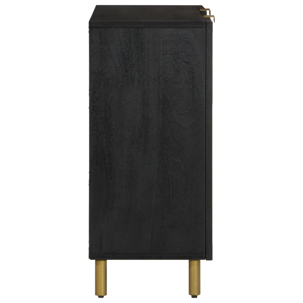 Credenza Nera 90x33x75 cm in Legno Multistrato