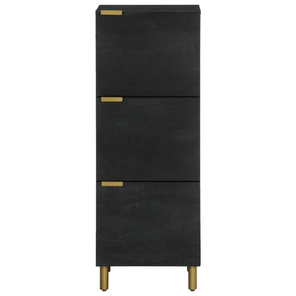 Credenza Nera 40x33x110 cm in Legno Multistrato