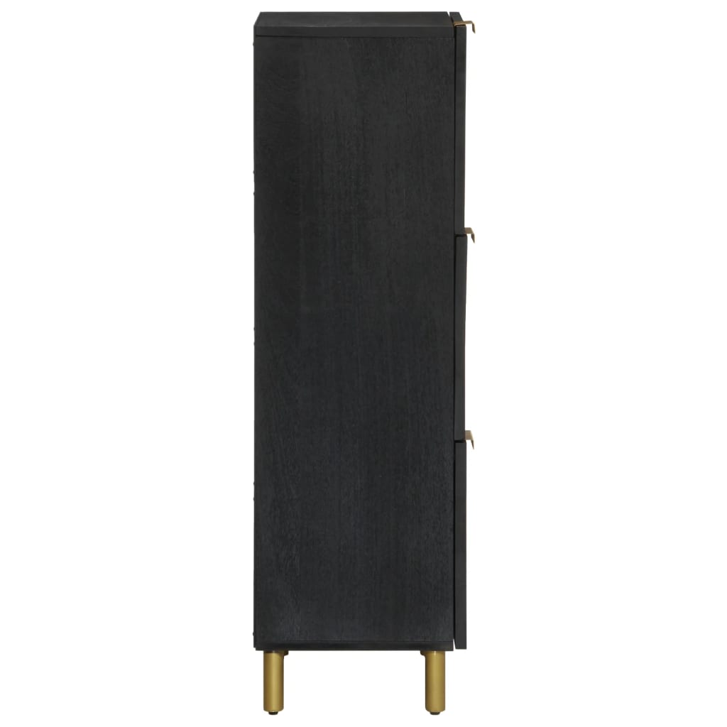 Credenza Nera 40x33x110 cm in Legno Multistrato
