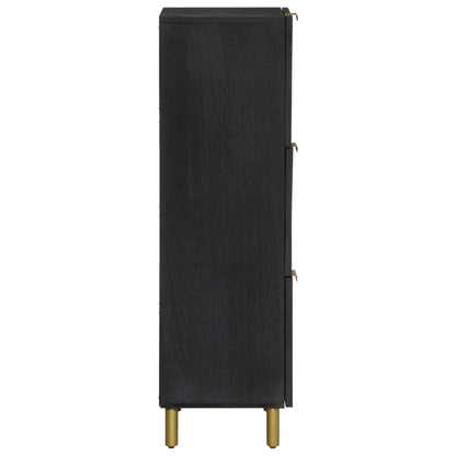 Credenza Nera 40x33x110 cm in Legno Multistrato