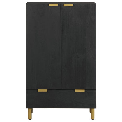 Credenza Nera 60x33x100 cm in Legno Multistrato