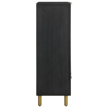 Credenza Nera 60x33x100 cm in Legno Multistrato