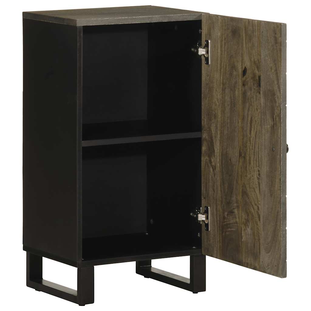 Credenza Nera 40x33x75 cm in Legno Massello di Mango