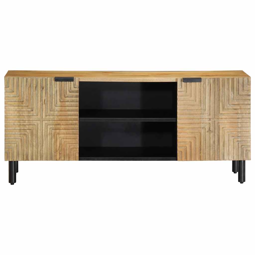 Mobile Porta TV Marrone 105x33x46cm in Legno Massello di Mango