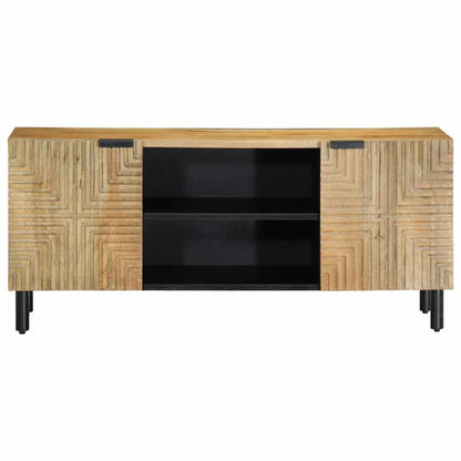 Mobile Porta TV Marrone 105x33x46cm in Legno Massello di Mango