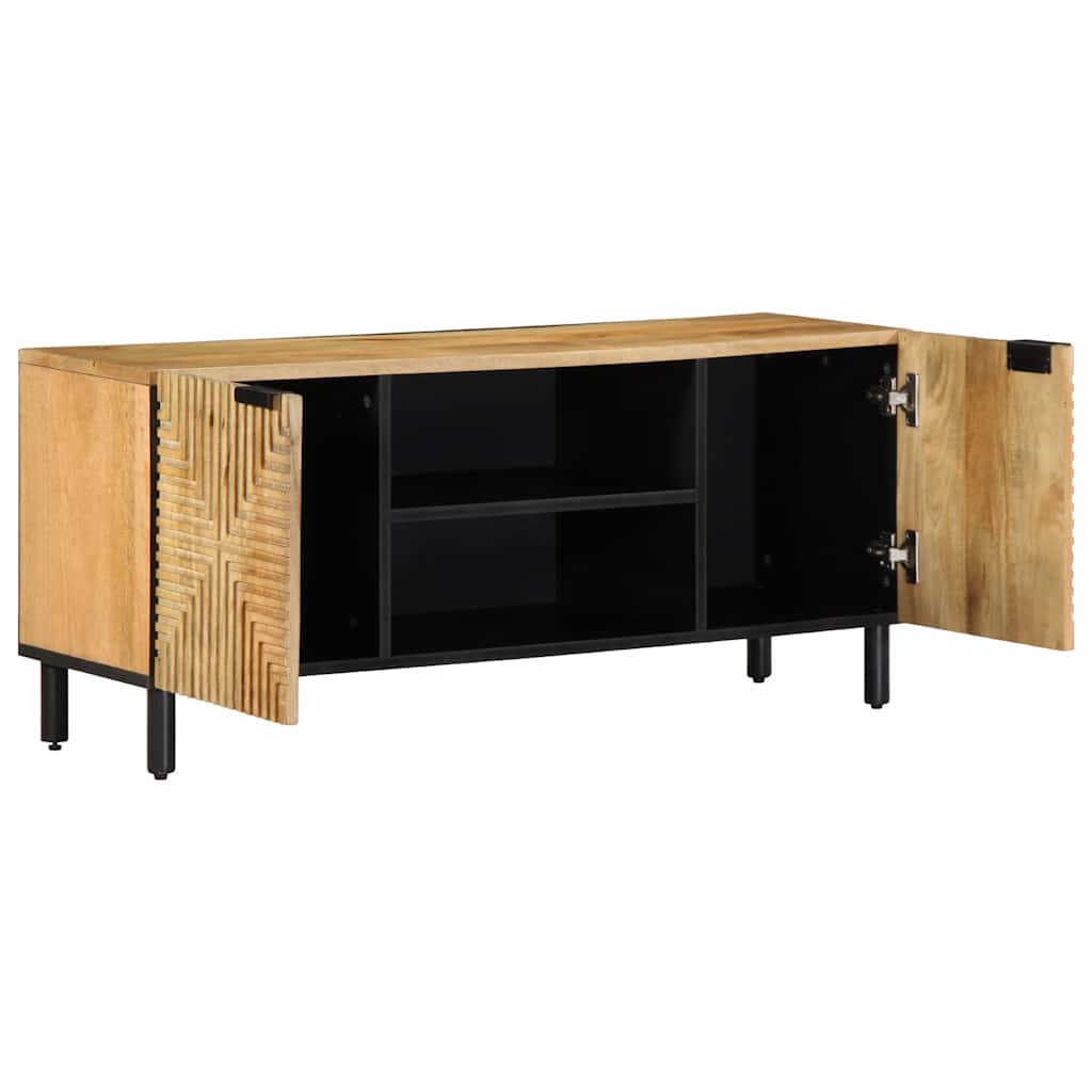 Mobile Porta TV Marrone 105x33x46cm in Legno Massello di Mango
