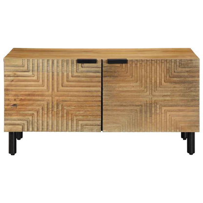 Tavolino da Salotto Marrone 80x50x40 cm Legno Massello di Mango