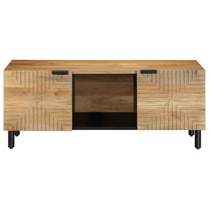 Tavolino da Salotto Marrone 100x54x40cm Legno Massello di Mango