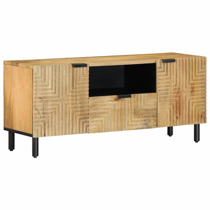 Mobile Porta TV Marrone 105x33x46cm in Legno Massello di Mango