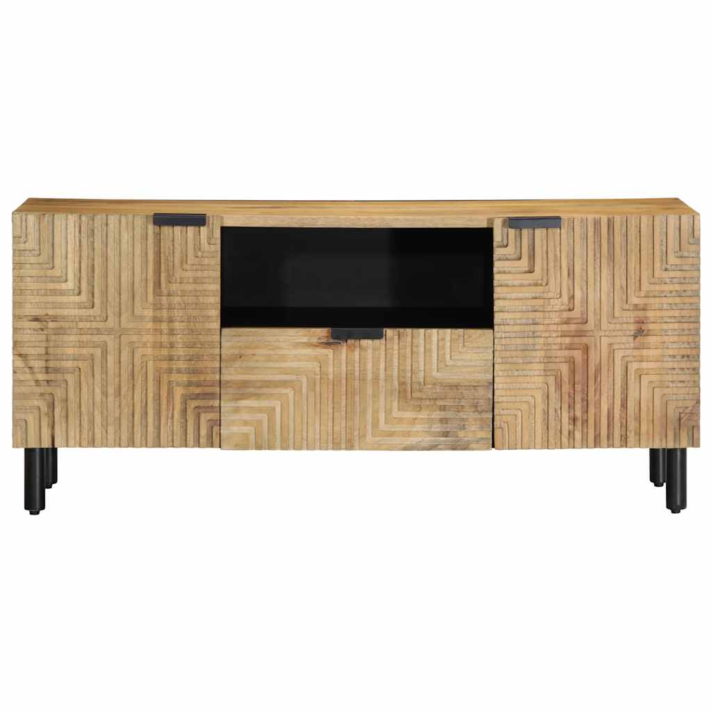 Mobile Porta TV Marrone 105x33x46cm in Legno Massello di Mango